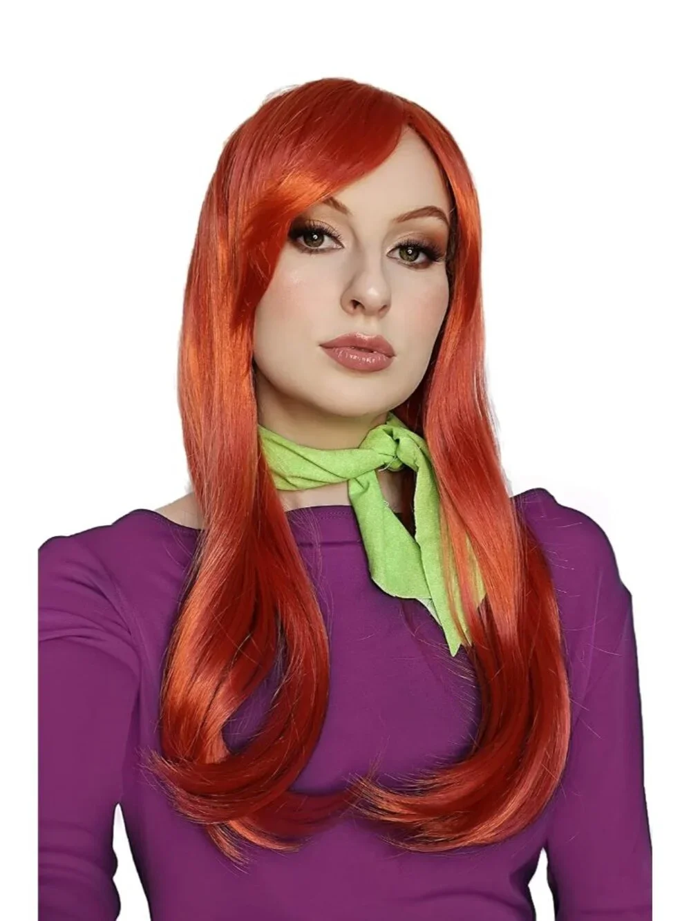 Women's Orange 10 Inch Heat Resistant Realistic Disco Long Curly Hair Wigs
